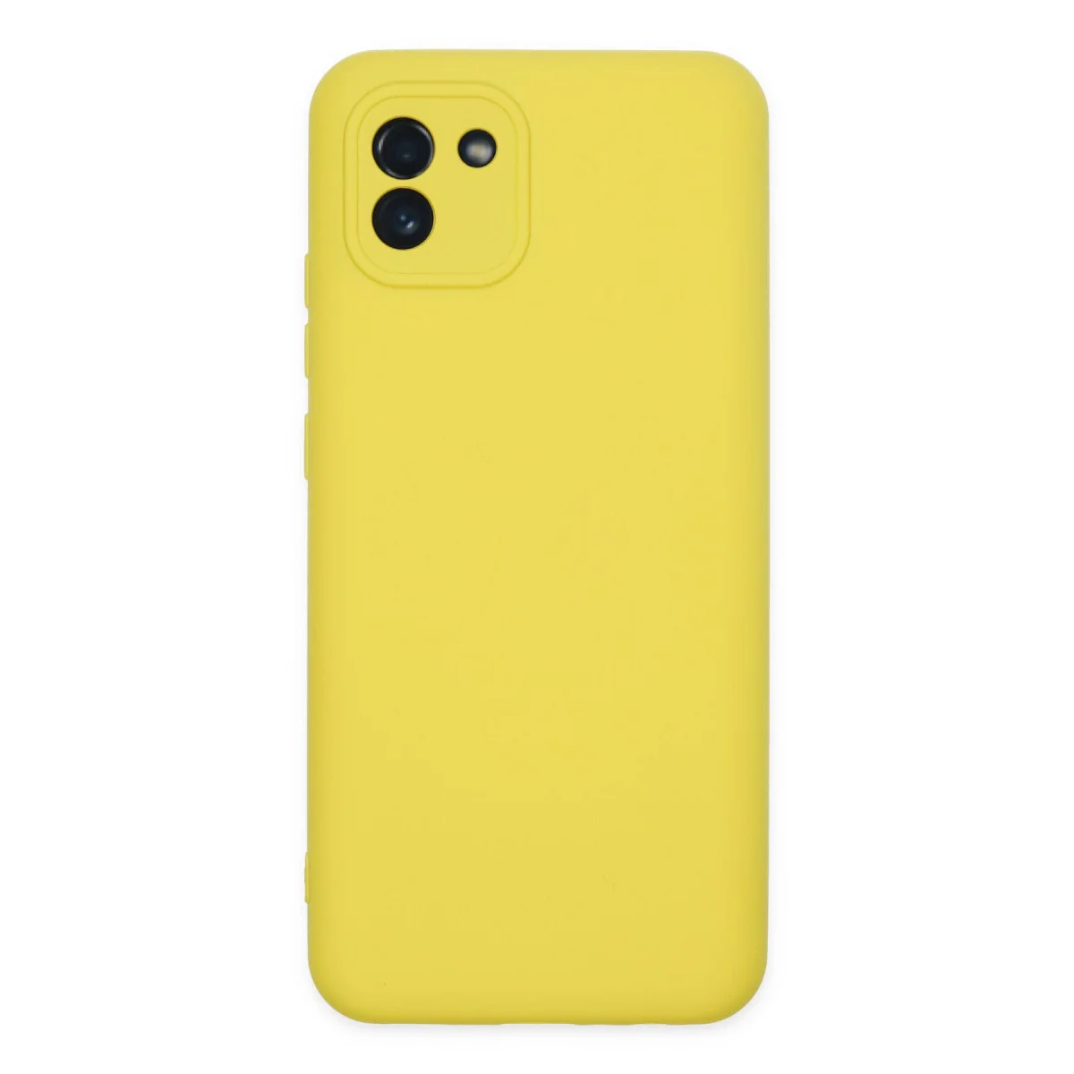 Galaxy A03 Nano İçi Kadife Silikon Kılıf - Sarı