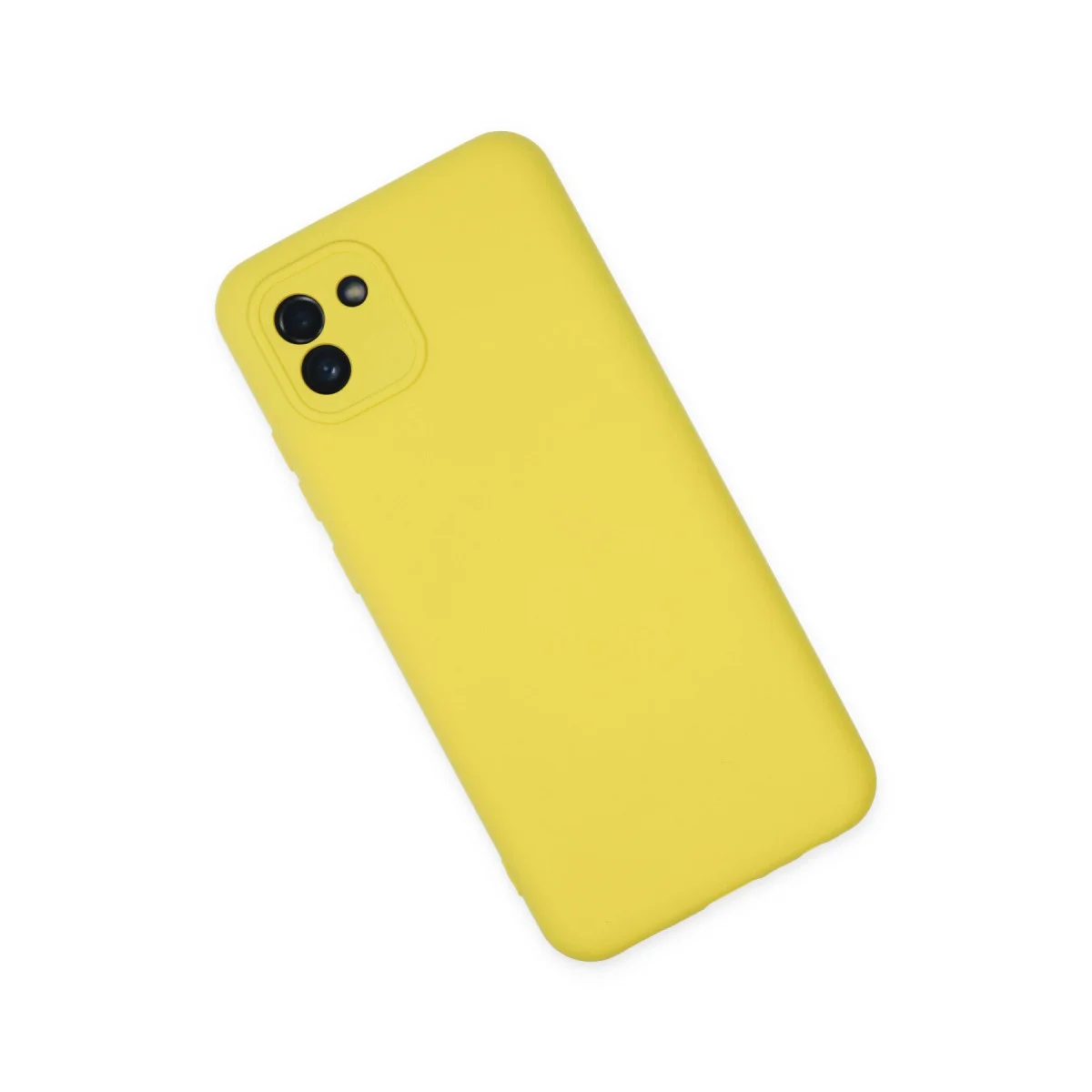 Galaxy A03 Nano İçi Kadife Silikon Kılıf - Sarı