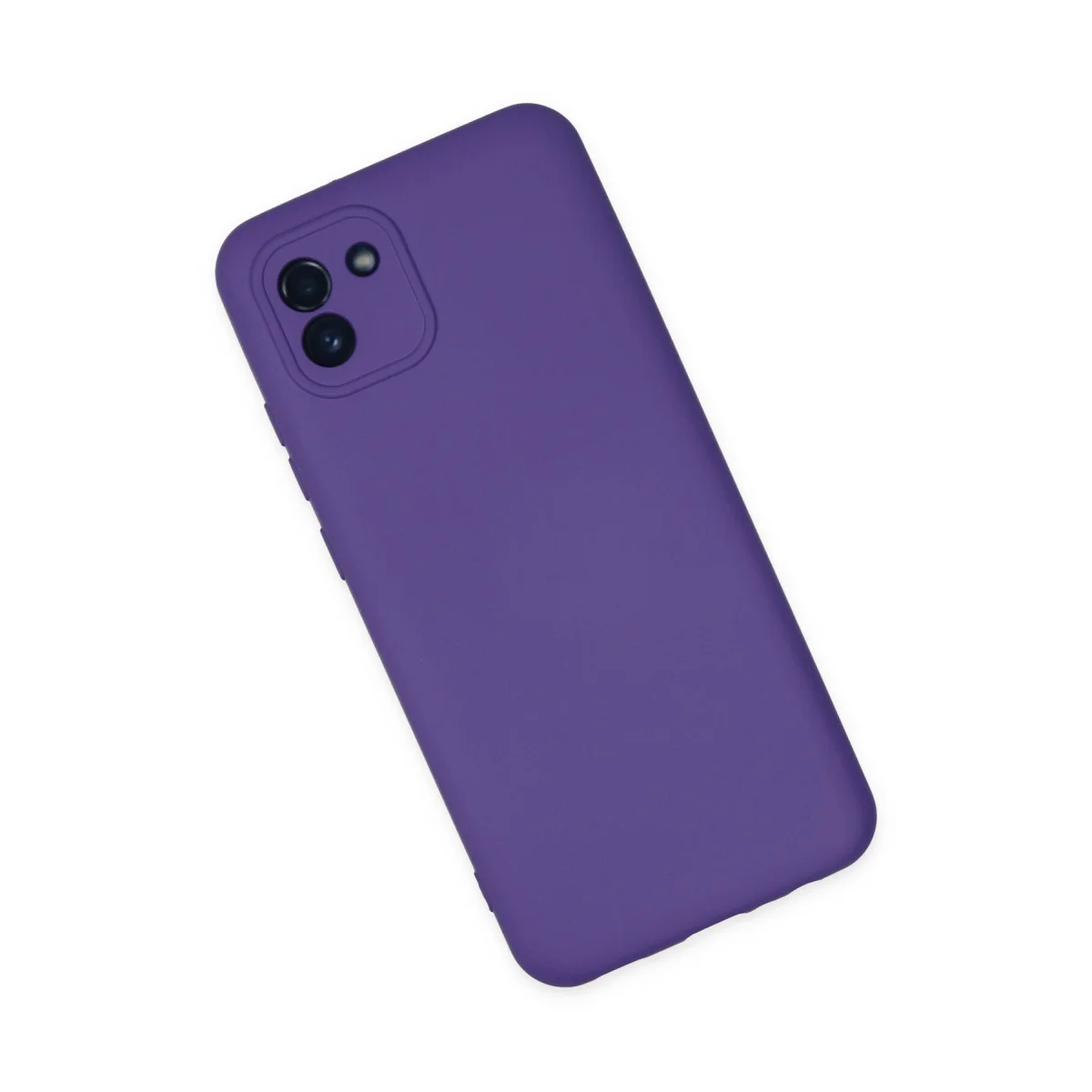 Galaxy A03 Nano İçi Kadife Silikon Kılıf - Mor ve Koruyucu