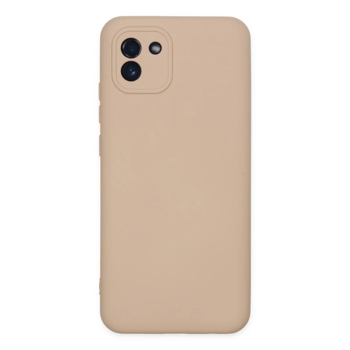 Galaxy A03 Nano İçi Kadife Silikon Kılıf - Pudra