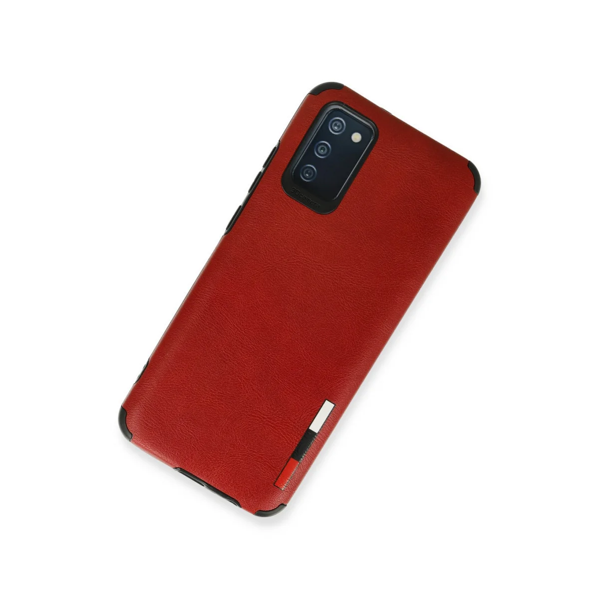 Galaxy A03S Deri Silikon Kılıf - Kırmızı ve Tam Koruma