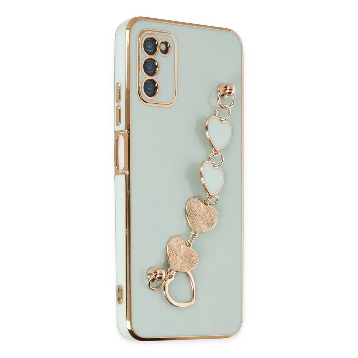 Galaxy A03S Kılıf Esila Silikon - Su Yeşili Şık ve Koruyucu