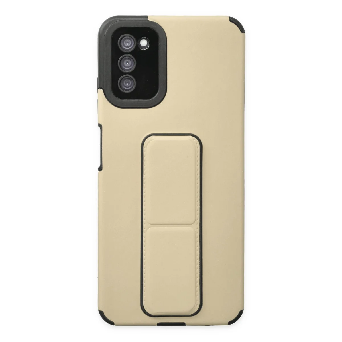 Galaxy A03S Kılıf Mega Standlı Silikon - Altın