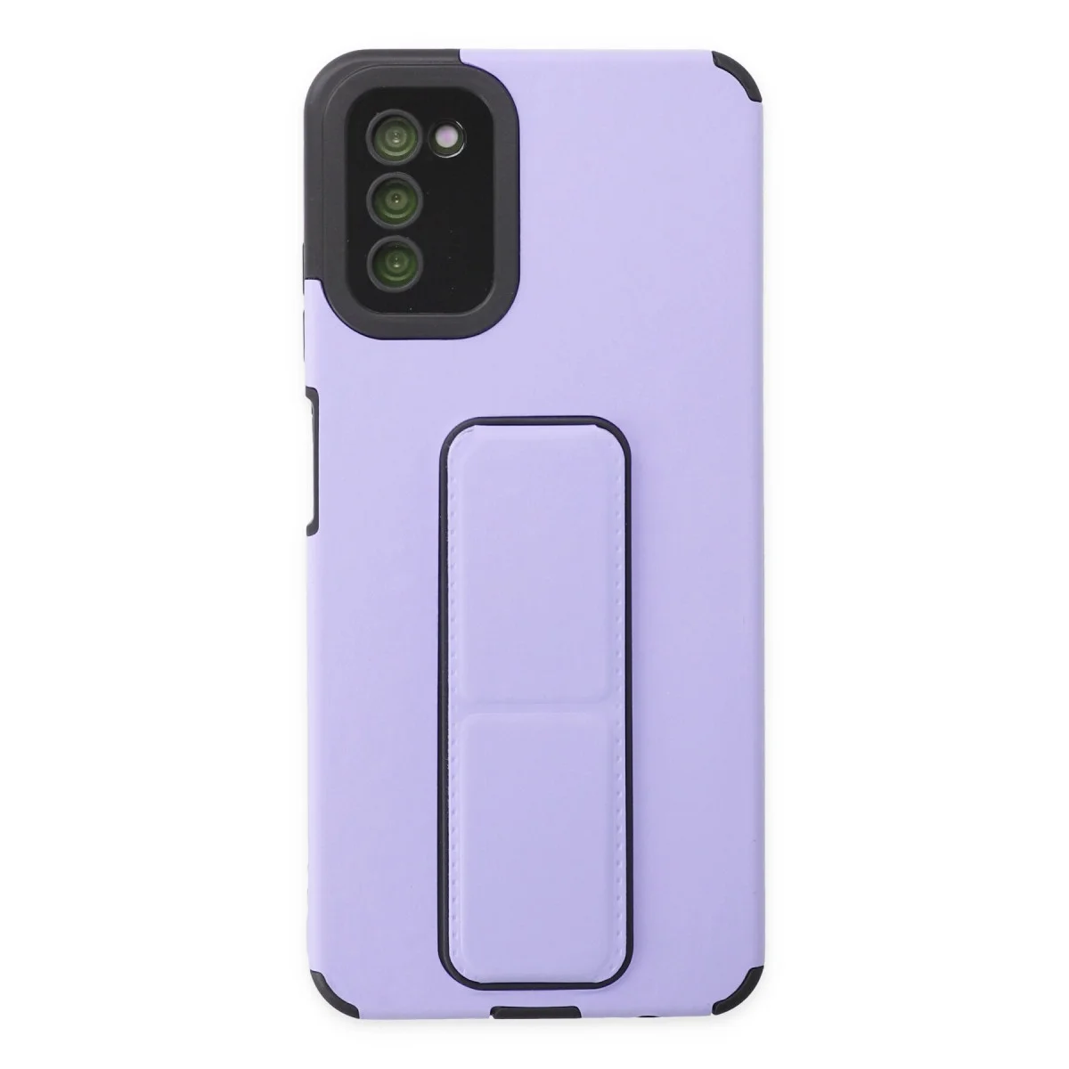 Galaxy A03S Mega Standlı Silikon Kılıf - Lila