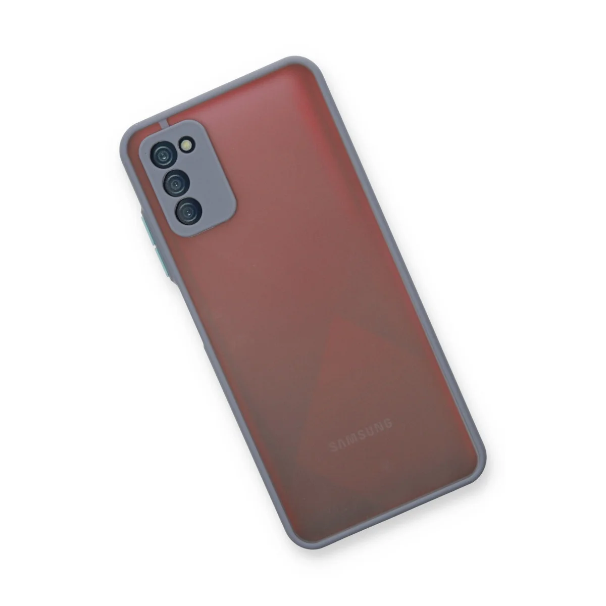 Galaxy A03S Montreal Silikon Kılıf - Gri - Kamera Koruma