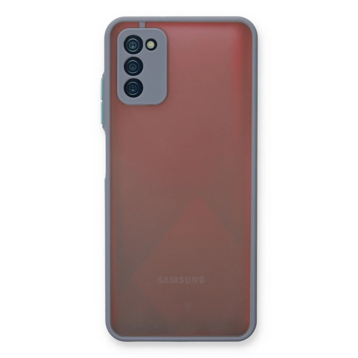 Galaxy A03S Montreal Silikon Kılıf - Gri - Kamera Koruma