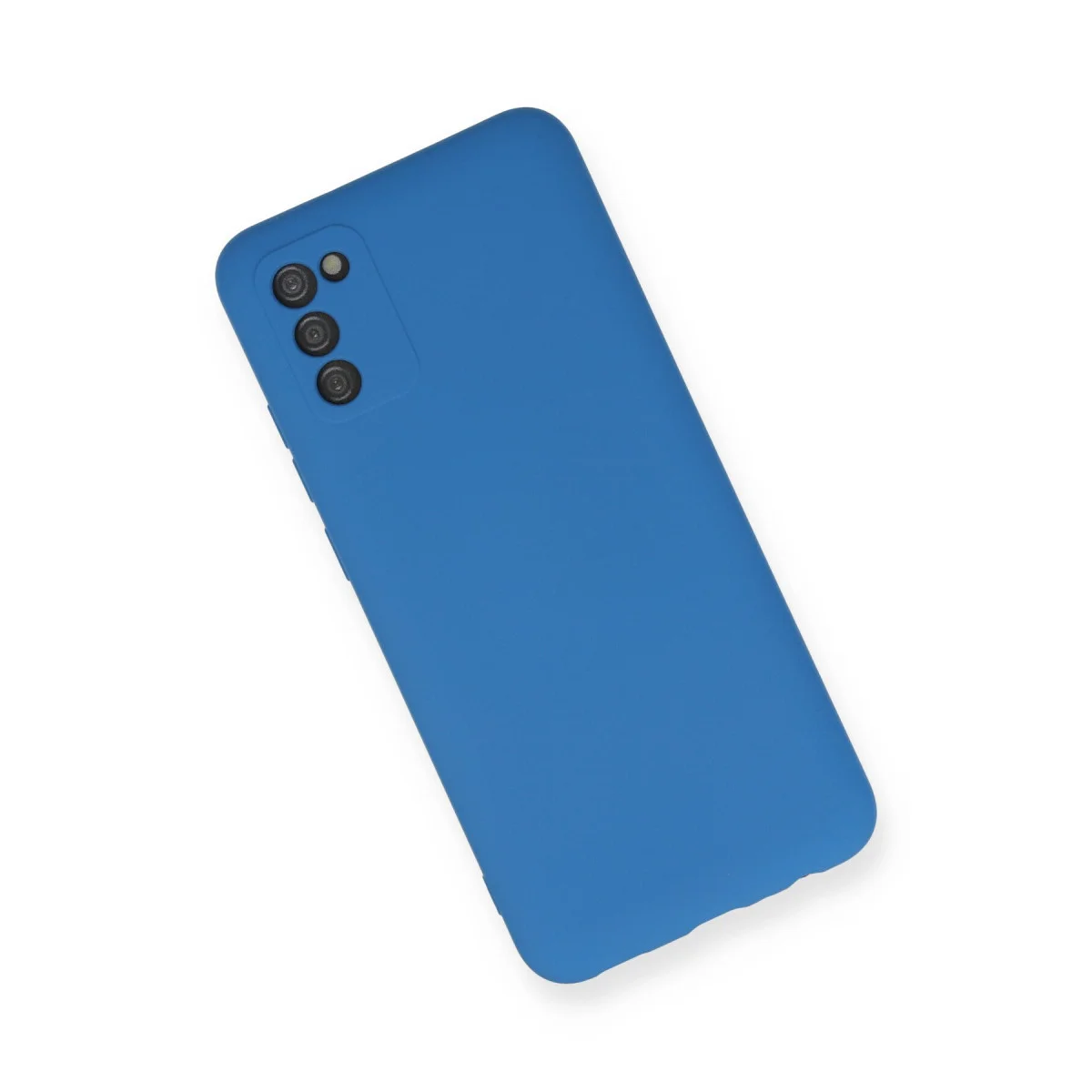 Galaxy A03S Nano İçi Kadife Silikon Kılıf - Mavi