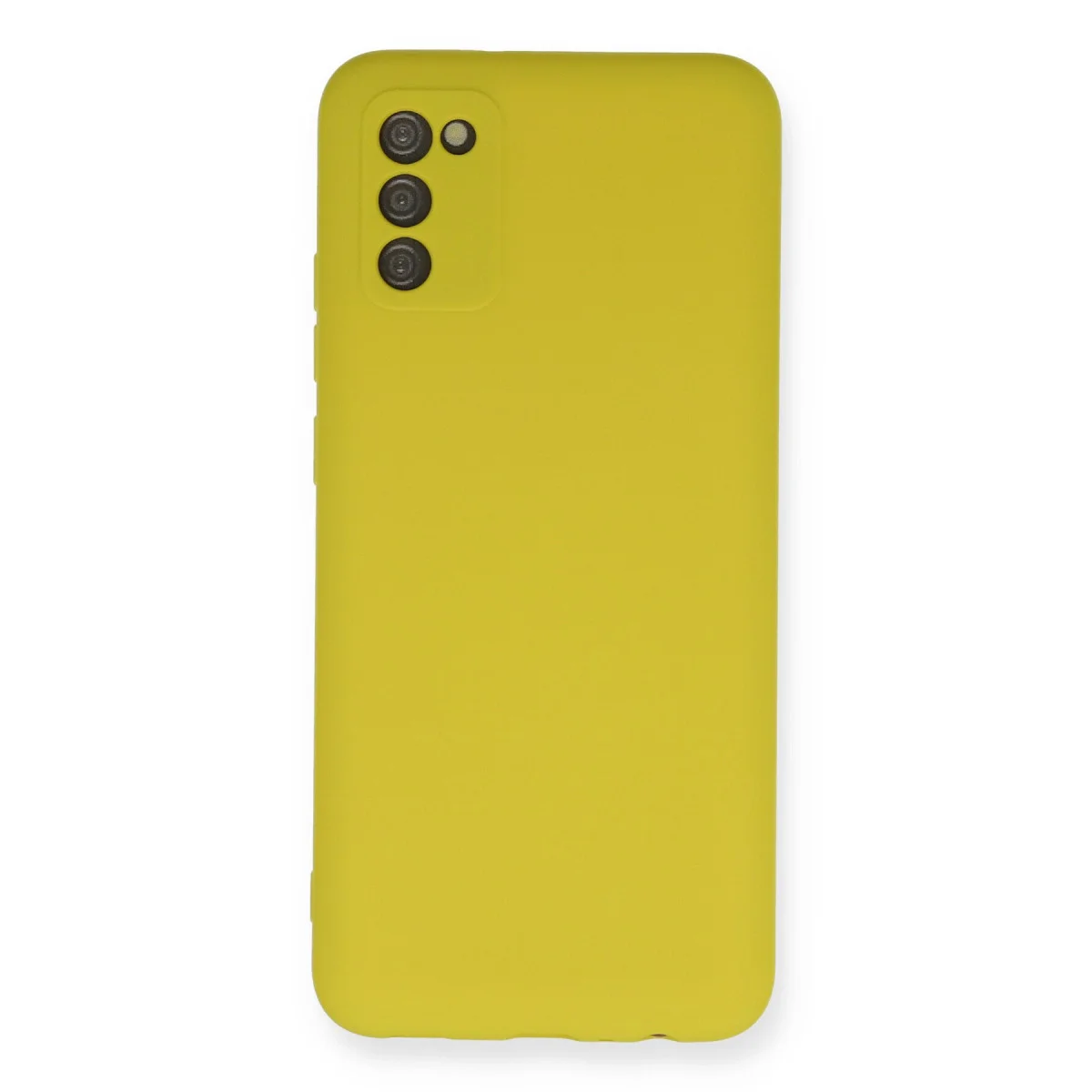 Galaxy A03S Nano İçi Kadife Silikon Kılıf - Sarı Koruma ve Şıklık