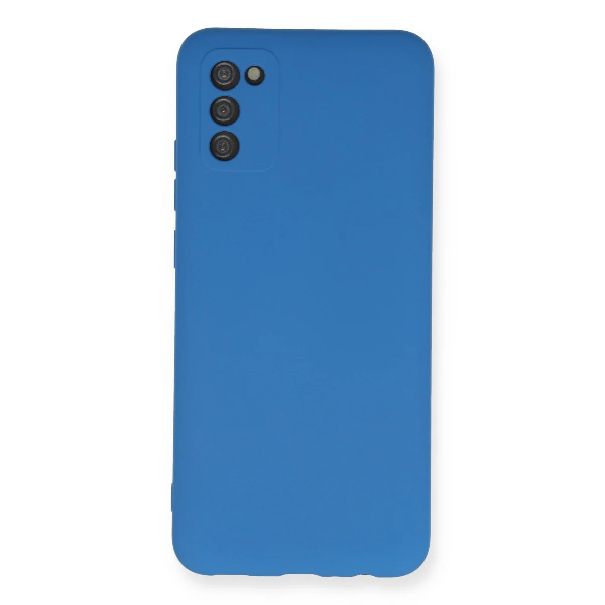 Galaxy A03S Nano İçi Kadife Silikon Kılıf - Mavi