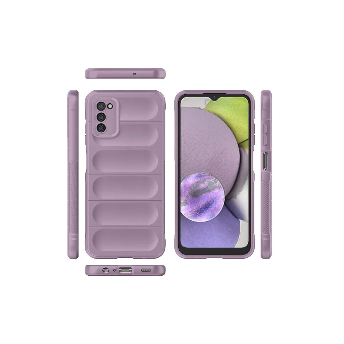Galaxy A03S Optimum Silikon Kılıf - Mor, Çıkarılabilir ve Çizilmeye Karşı Güçlü Koruma
