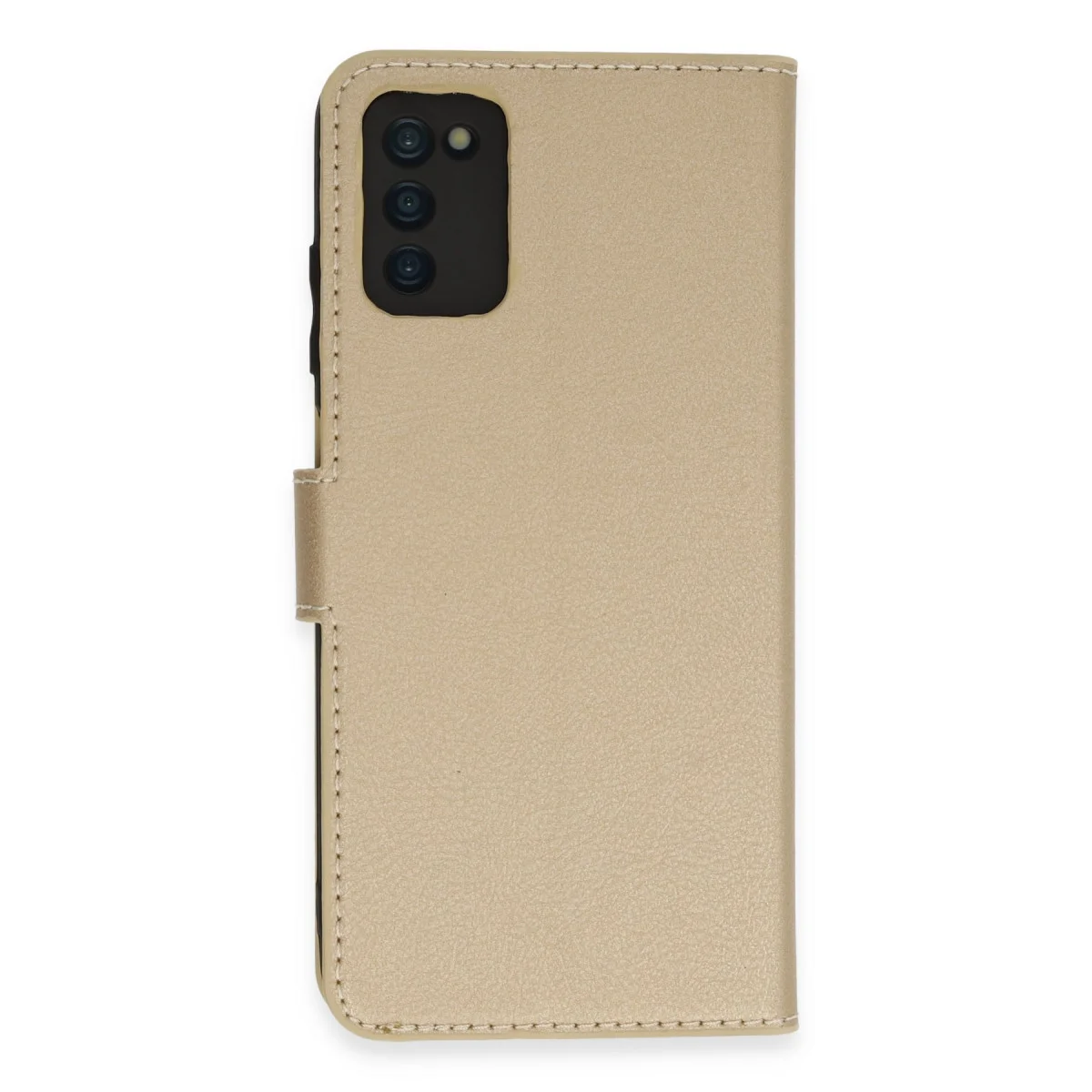 Galaxy A03S Trend S Plus Kapaklı Kılıf - Gold - Standlı Koruma ve Cüzdan