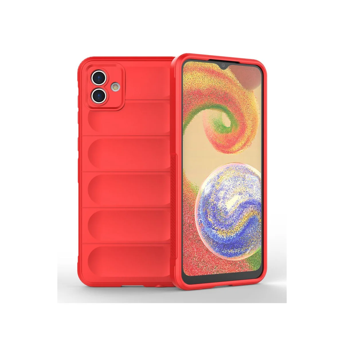 Galaxy A04 Kılıf Optimum Silikon - Kırmızı, Çizilmelere Karşı Mükemmel Koruma