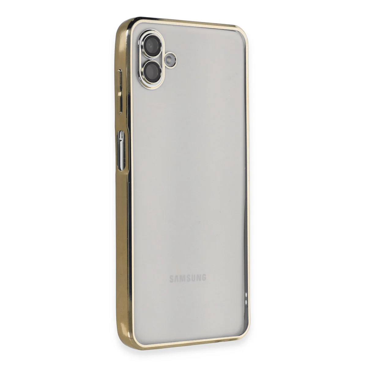 Galaxy A04 Kılıf Razer Lensli Silikon - Gold