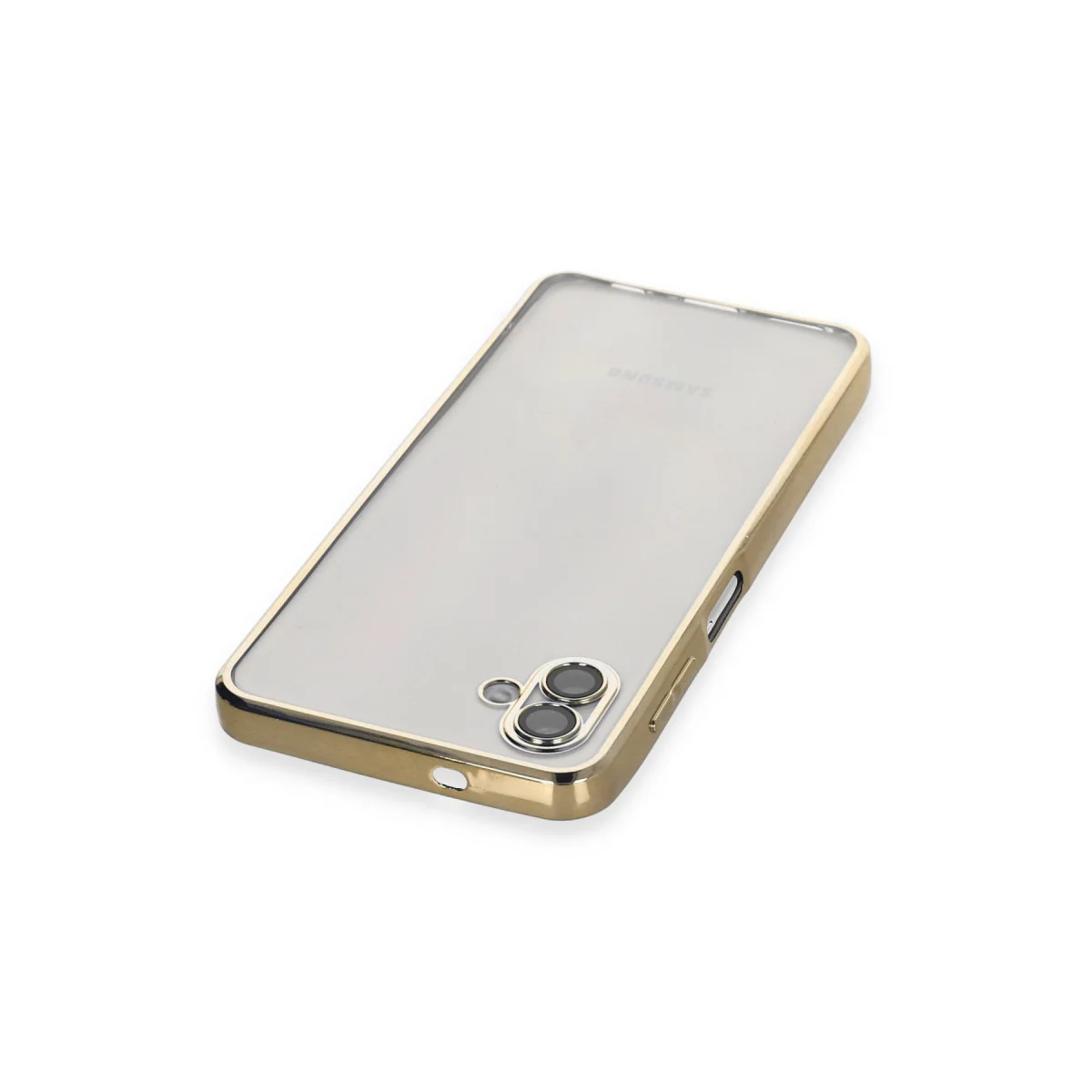 Galaxy A04 Kılıf Razer Lensli Silikon - Gold