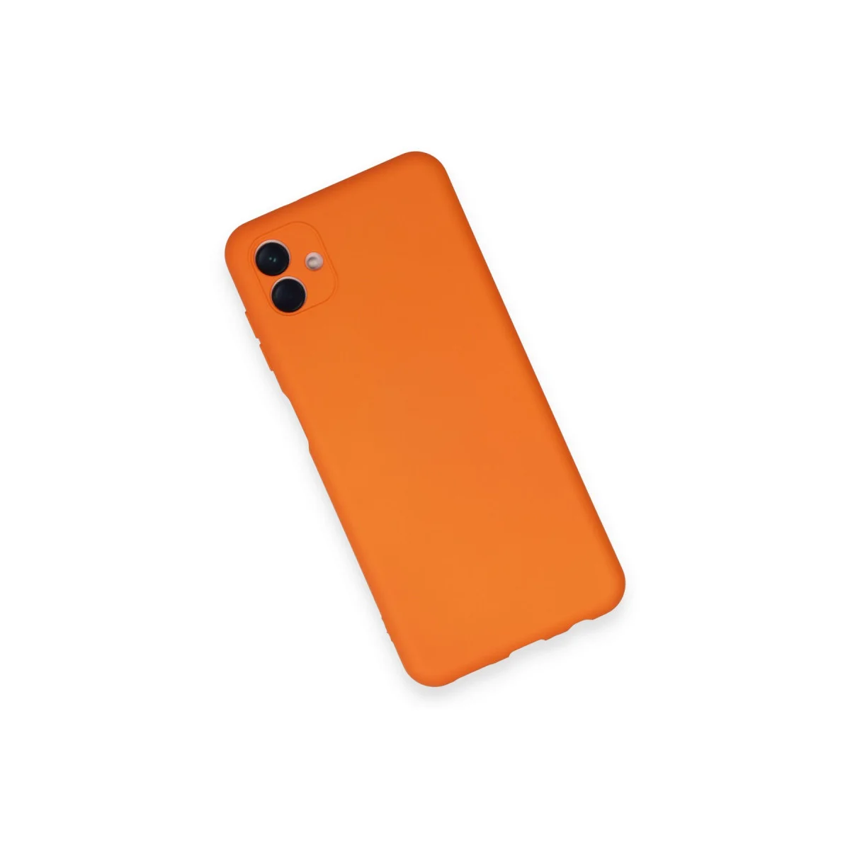 Galaxy A04 Nano İçi Kadife Silikon Kılıf - Turuncu Premium Koruma