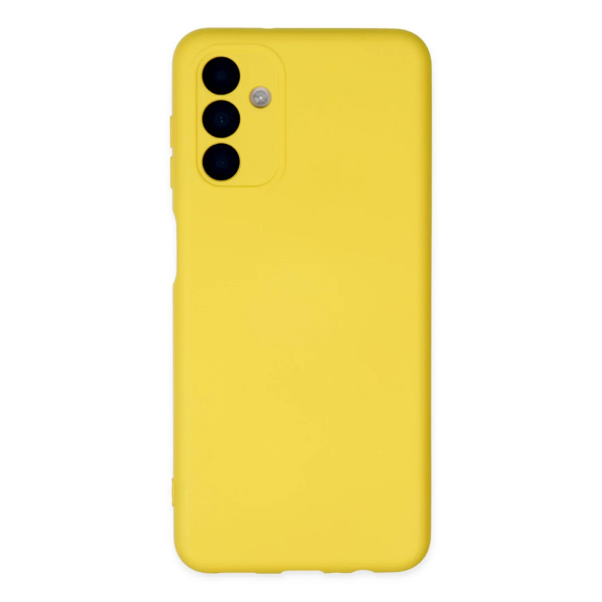 Galaxy A04S Kadife Nano İçi Silikon Kılıf - Ultra Şık ve Koruyucu (Sarı)