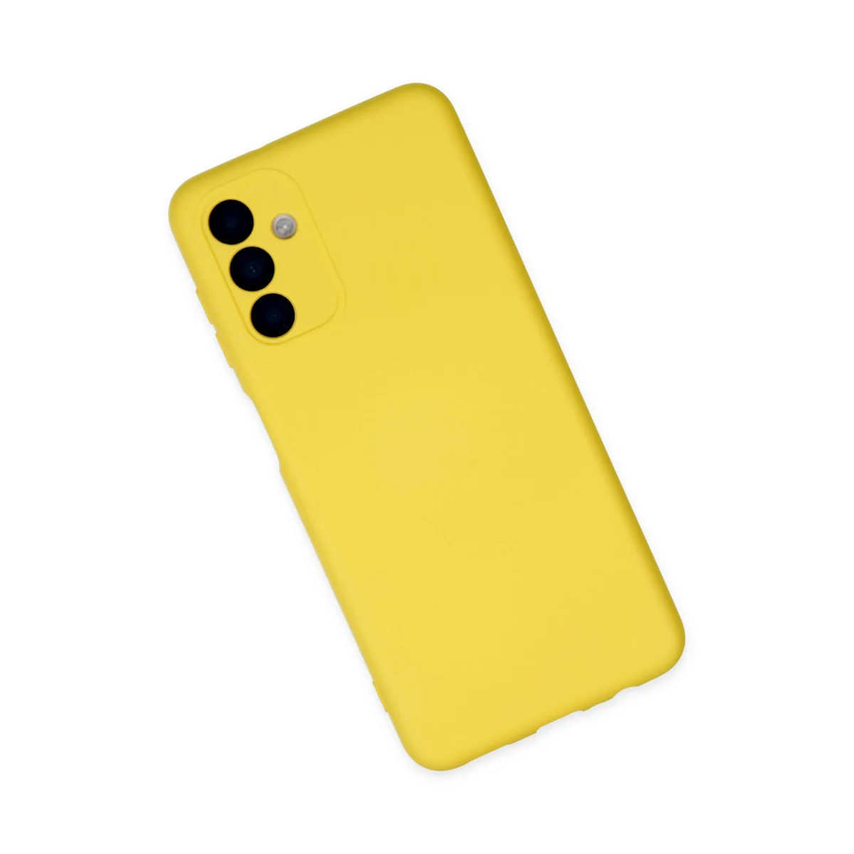 Galaxy A04S Kadife Nano İçi Silikon Kılıf - Ultra Şık ve Koruyucu (Sarı)
