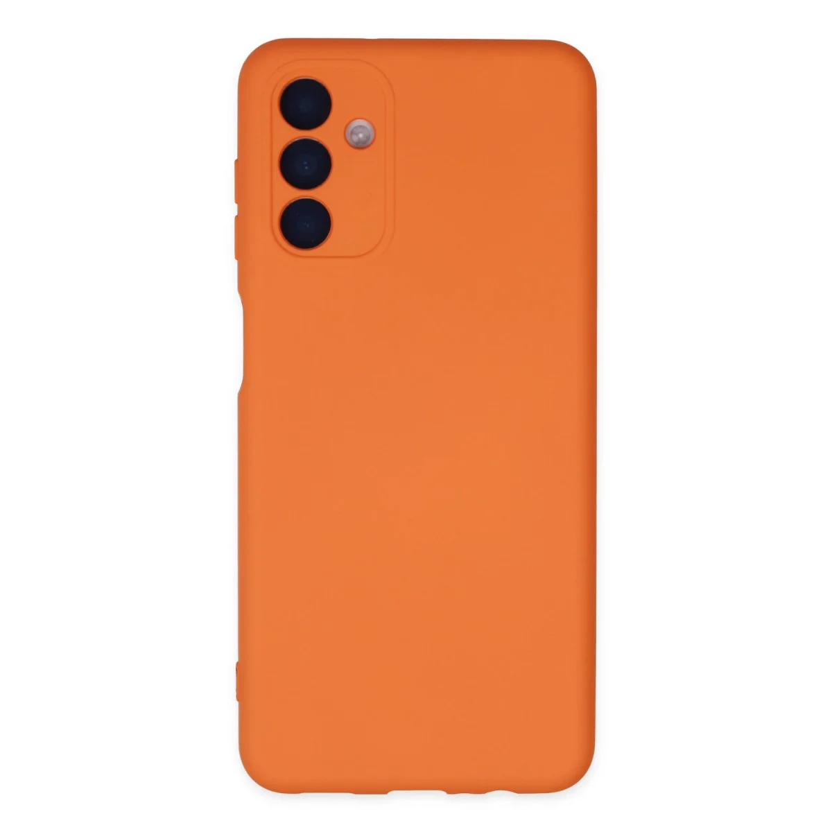 Galaxy A04S Nano İçi Kadife Silikon Kılıf Turuncu - Maksimum Koruma