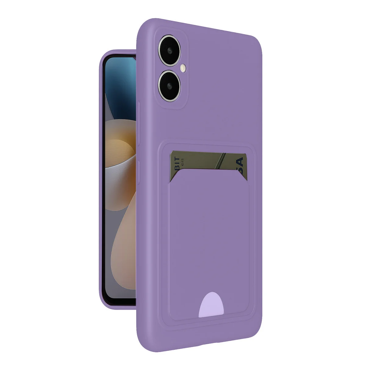 Galaxy A05 Kelvin Kartvizitli Silikon Kılıf - Lila