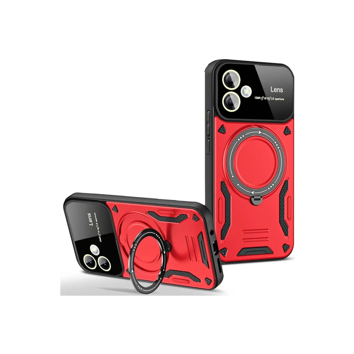 Galaxy A05 Kılıf Joy Lens Standlı Kapak - Kırmızı