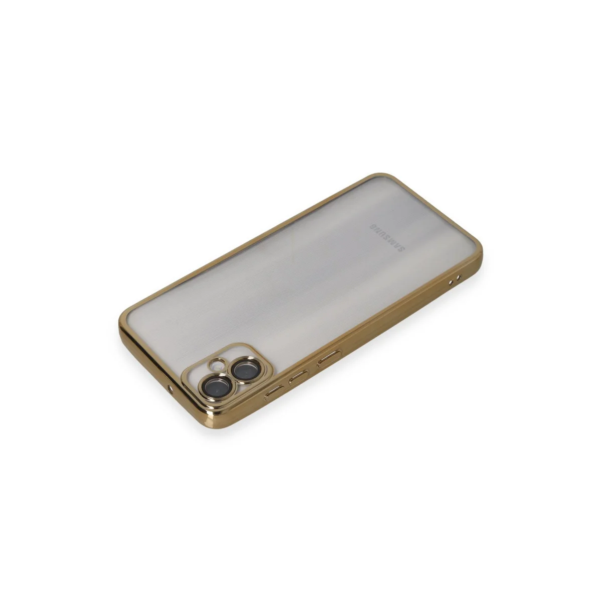 Galaxy A05 Kılıf Razer Lensli Silikon - Gold - Yüksek Koruma ve Estetik Tasarım