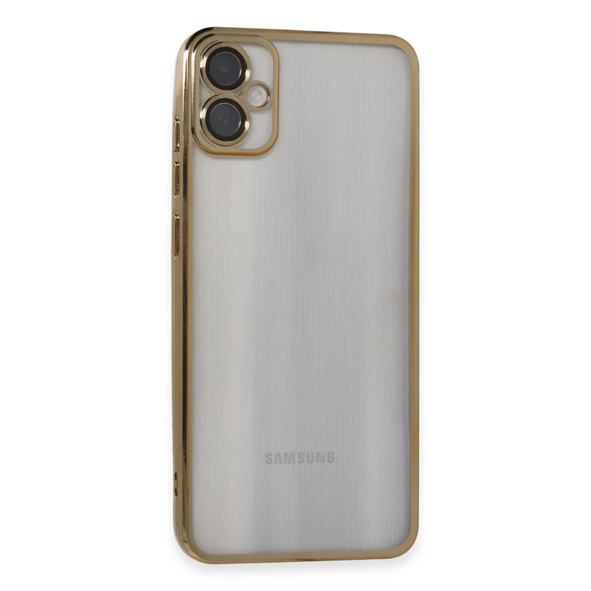 Galaxy A05 Kılıf Razer Lensli Silikon - Gold - Yüksek Koruma ve Estetik Tasarım