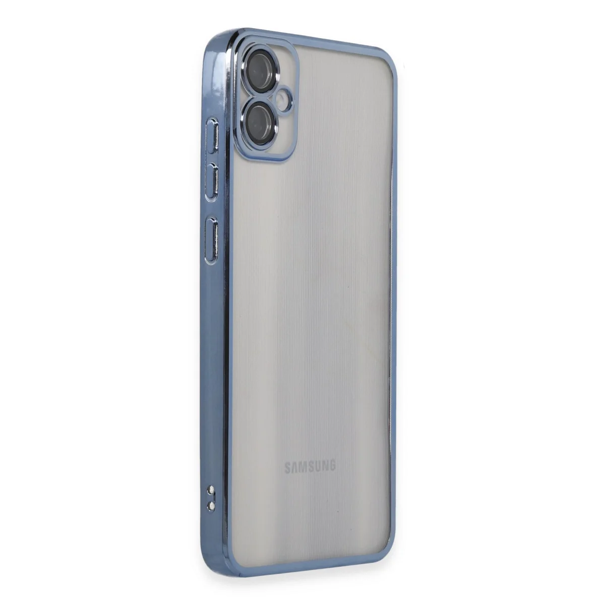 Galaxy A05 Kılıf Silikon - Razer Lensli & Güvenli Lacivert