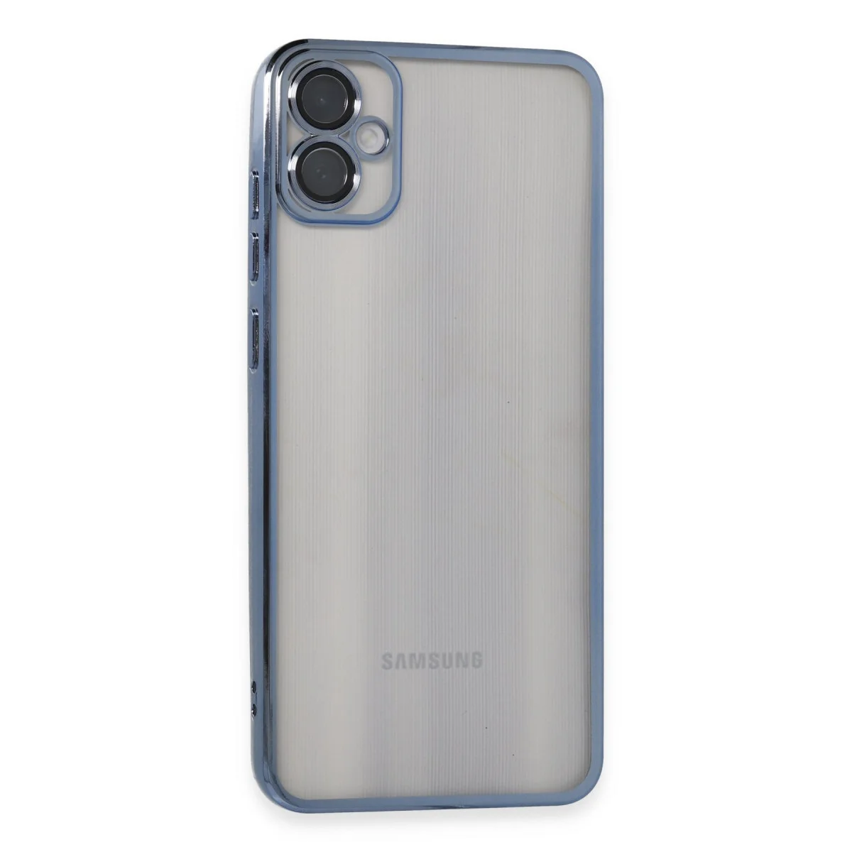 Galaxy A05 Kılıf Silikon - Razer Lensli & Güvenli Lacivert