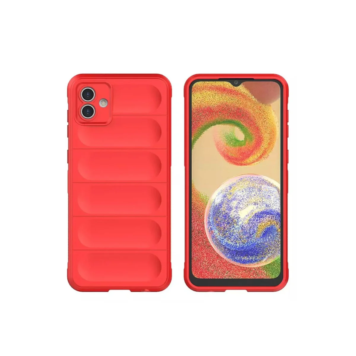 Galaxy A05 Optimum Silikon Kılıf - Kırmızı, Çizilmeye Dayanıklı, Parmak İzi Tutmaz