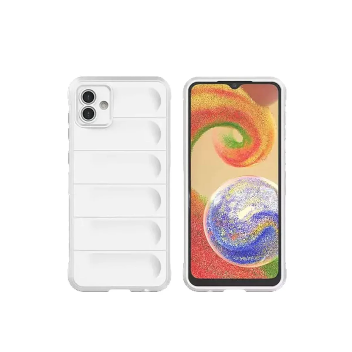 Galaxy A05 Optimum Silikon Kılıf Krem - Parmak İzi Tutmaz, Darbe Korumalı