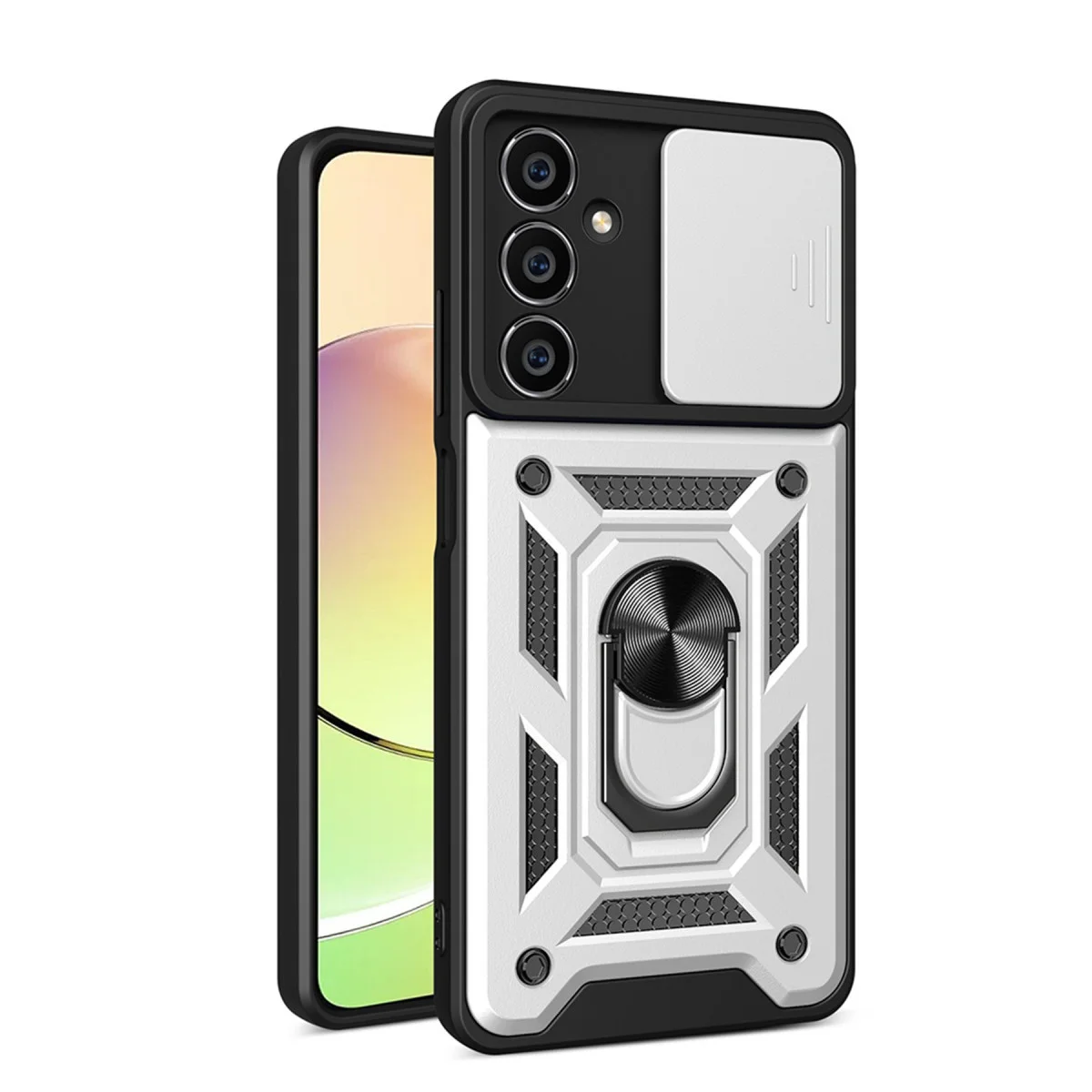 Galaxy A05 Pars Lens Kılıf - Gümüş Silikon Kılıf