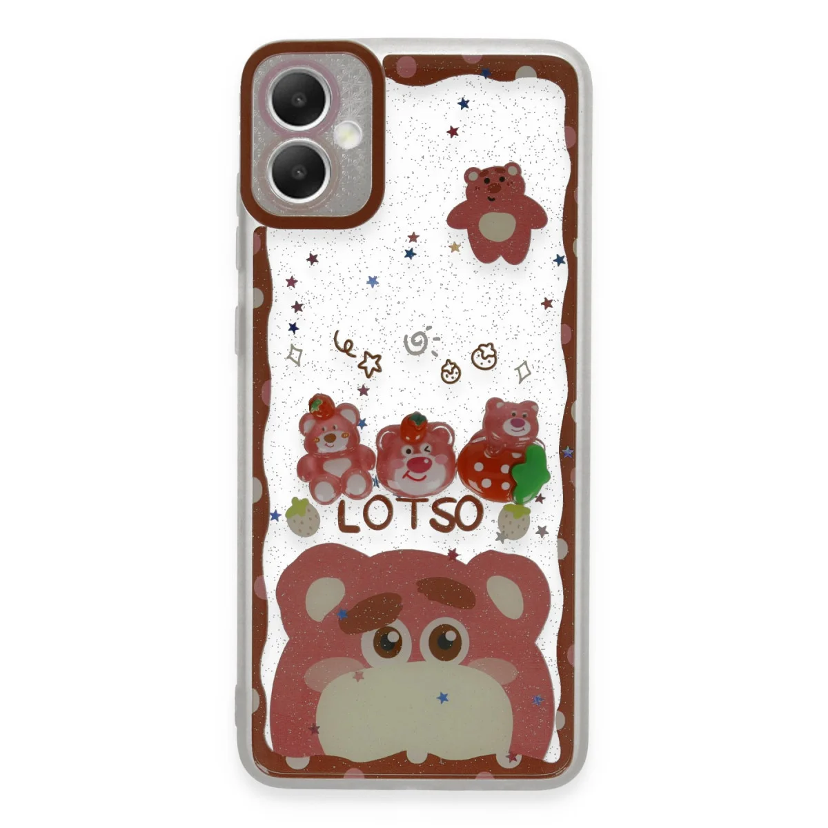 Galaxy A05 Sweet Desenli Pembe Silikon Kılıf - Şık ve Koruyucu