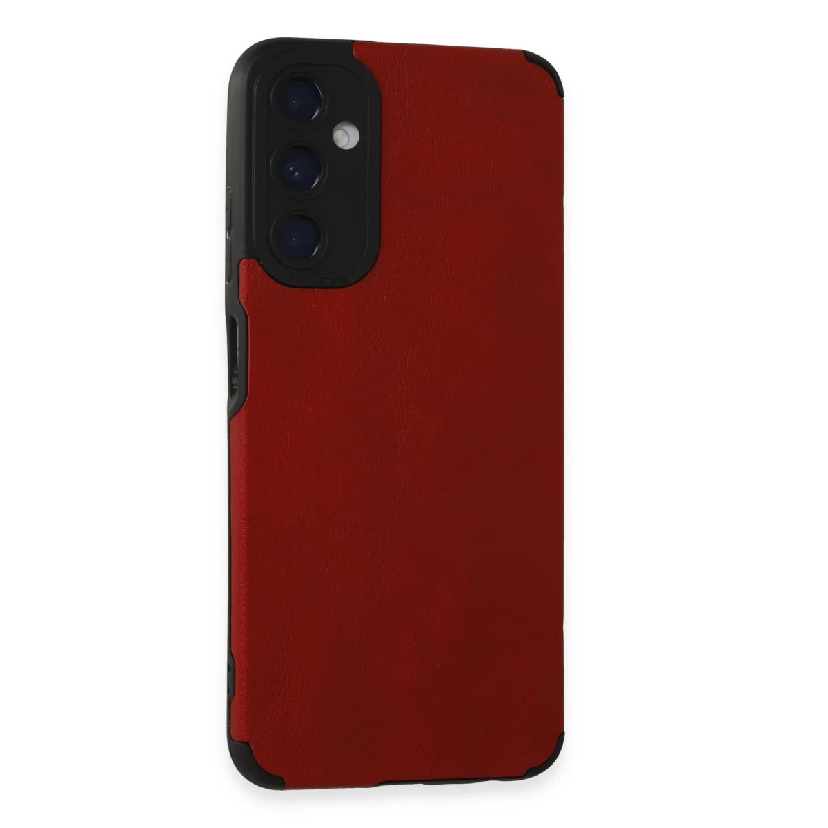 Galaxy A05S Deri Silikon Kılıf - Kırmızı ve Gelişmiş Darbe Koruma