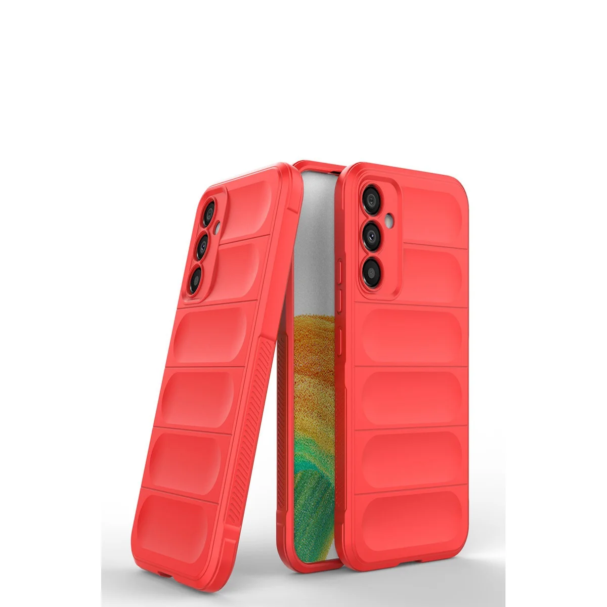 Galaxy A05S Optimum Silikon Kılıf - Kırmızı, Çizilmez ve Parmak İzi Tutmaz