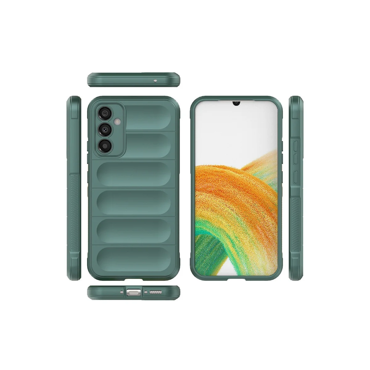 Galaxy A05S Optimum Silikon Kılıf - Koyu Yeşil, Şık ve Tam Koruma