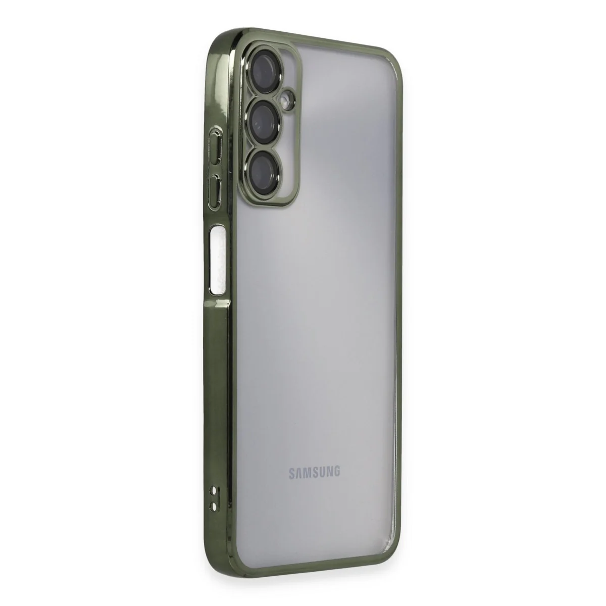 Galaxy A05S Razer Lensli Silikon Kılıf Yeşil - Şeffaf Tasarım, 4 Köşe Hava Yastığı ve Tam Korumalı