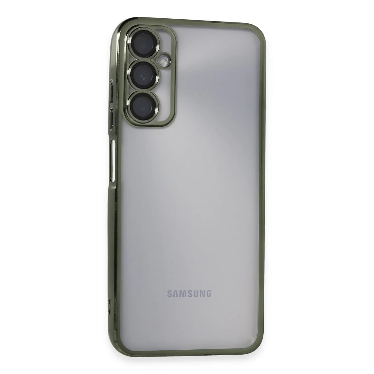 Galaxy A05S Razer Lensli Silikon Kılıf Yeşil - Şeffaf Tasarım, 4 Köşe Hava Yastığı ve Tam Korumalı