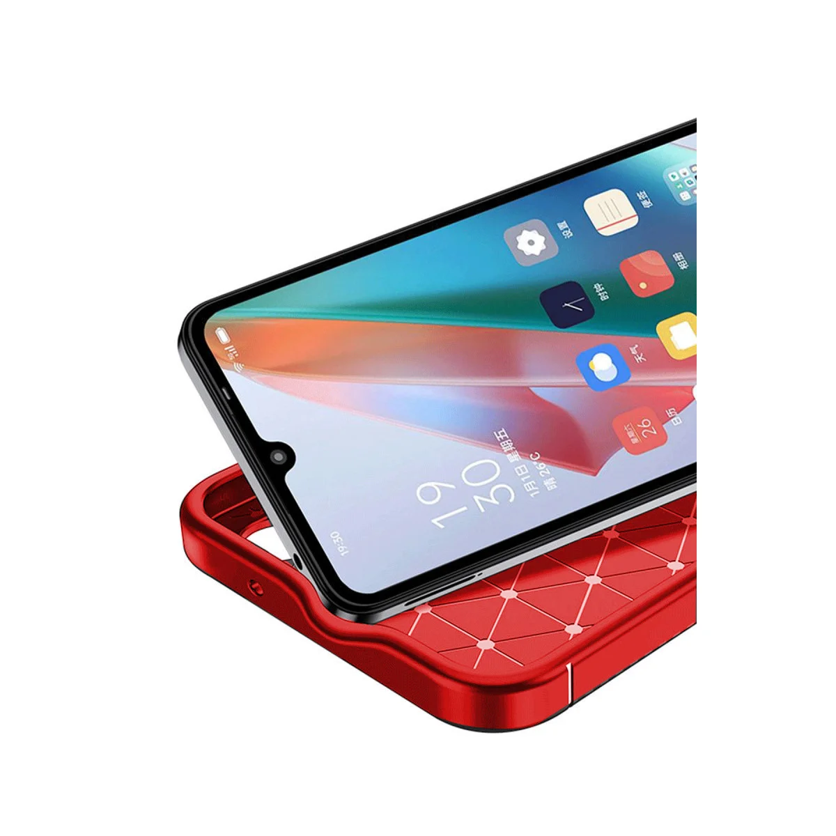 Galaxy A06 Auto Focus Karbon Kılıf - Kırmızı