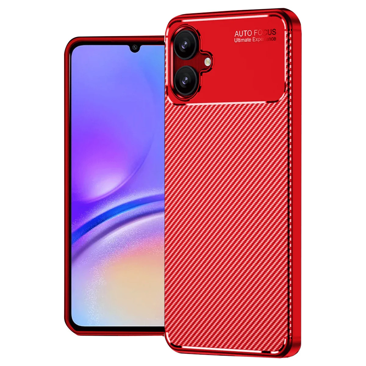 Galaxy A06 Auto Focus Karbon Kılıf - Kırmızı