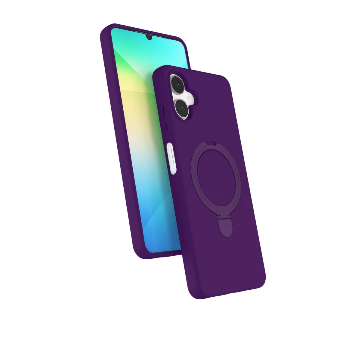 Galaxy A06 Derin Mor Magsafe Standlı Telefon Kılıfı - Estetik Tasarım ve Kablosuz Şarj Desteği