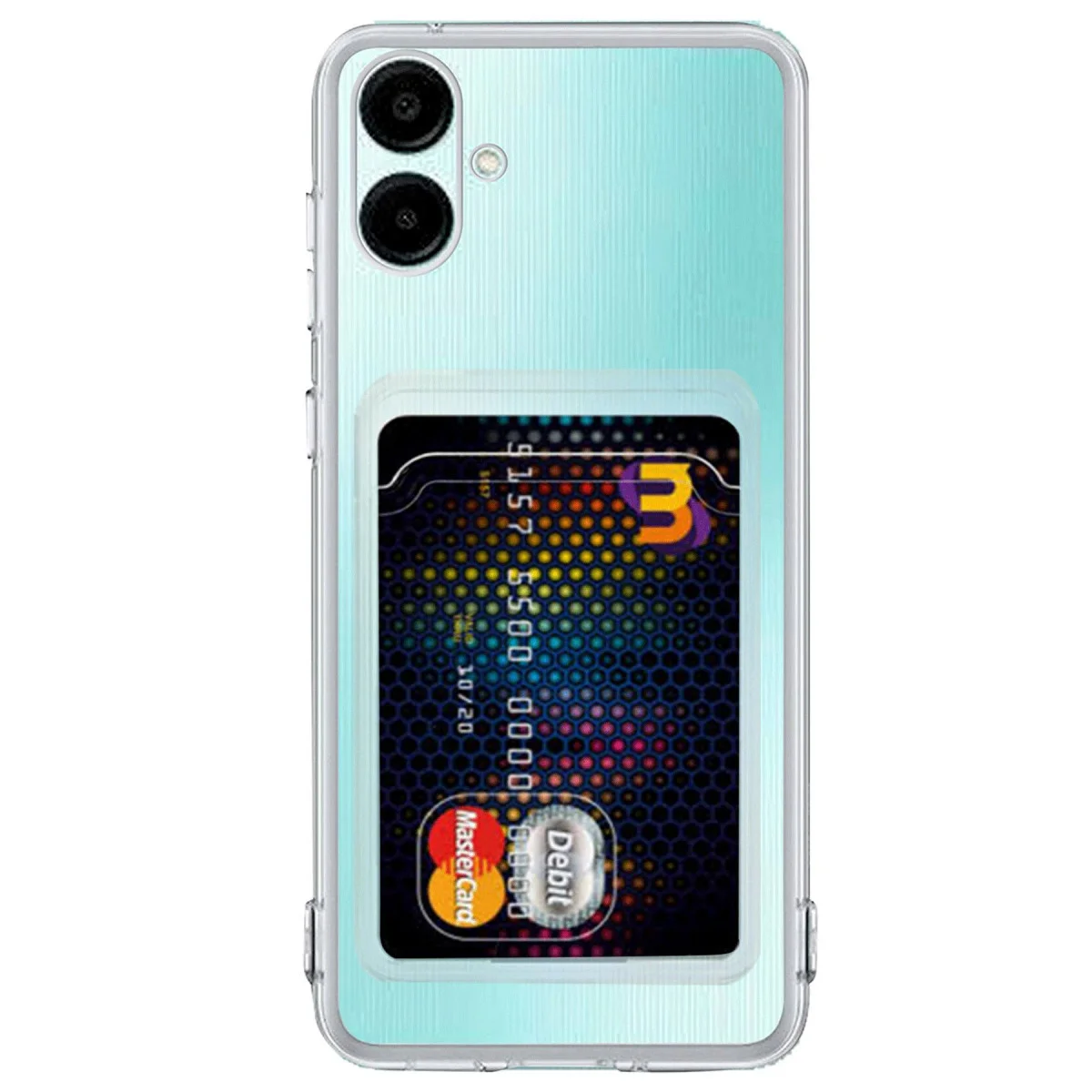 Galaxy A06 Kartlı Silikon Kılıf - Şeffaf, Ultra Şeffaf ve Güvenli Koruma