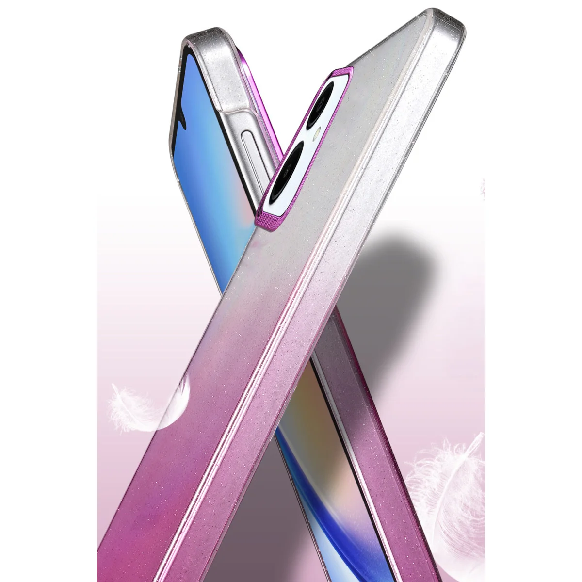 Galaxy A06 Mor Glossy Kapak - Işıltılı ve Şık Cihaz Koruyucu