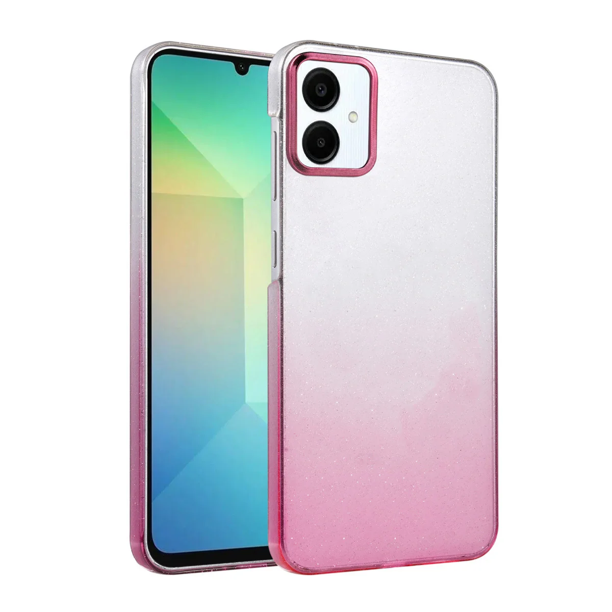 Galaxy A06 Pembe Kapak - Işıltılı Kılıf ve Kamera Koruması