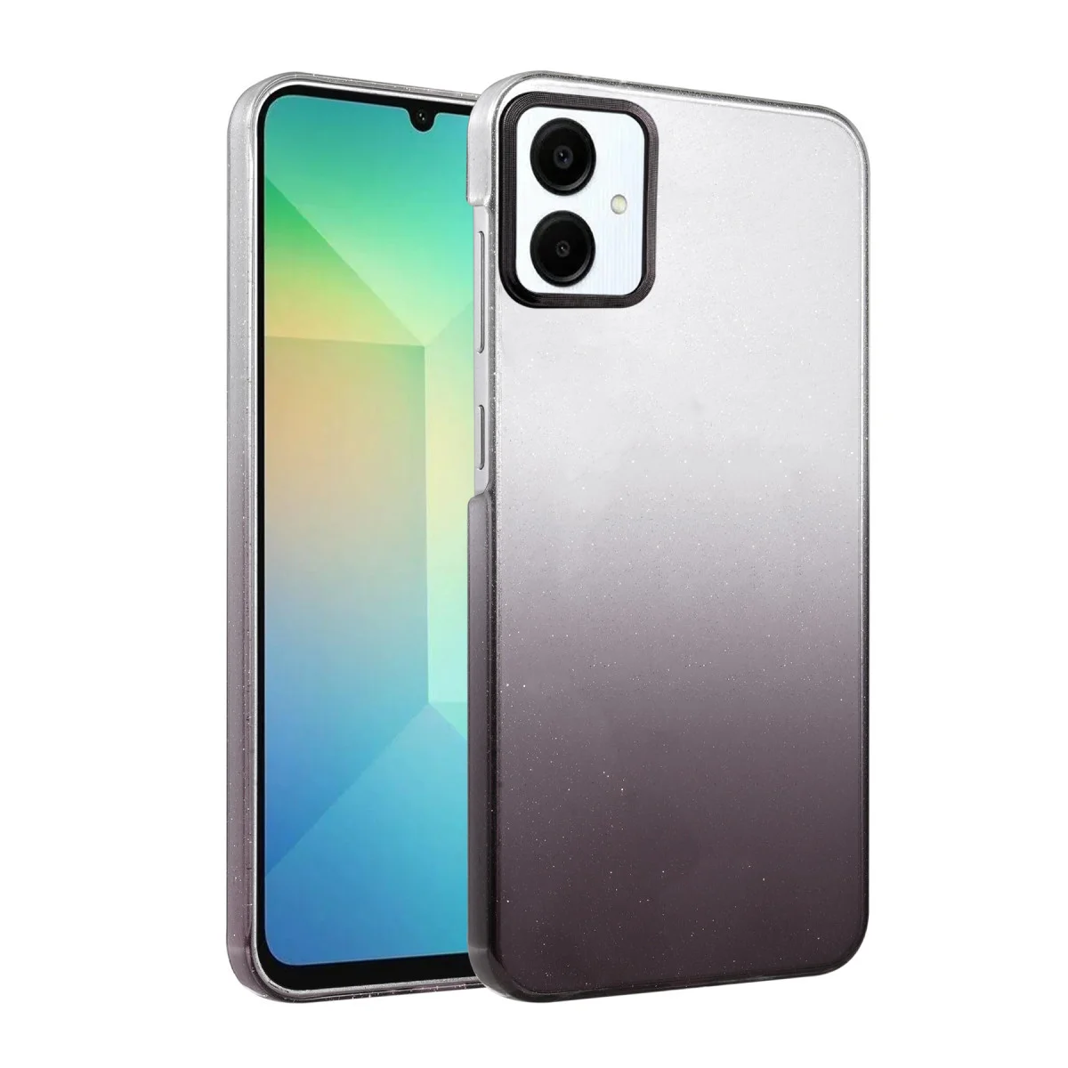 Galaxy A06 Siyah Kapak - Şık İnce Glossy Tasarım, Kamera Koruma ve Lüks Dokunuş
