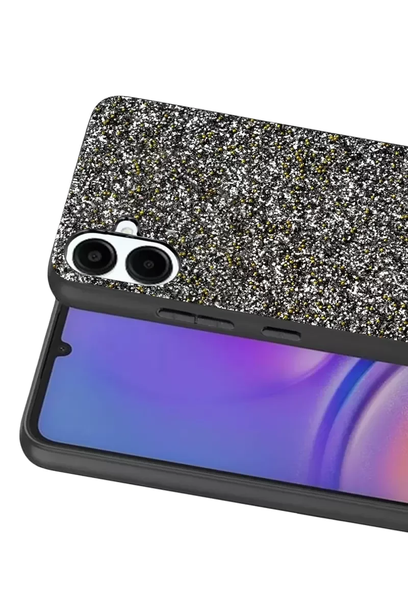 Galaxy A07 4G ile Uyumlu Bright Simli Kapak - Boncuk İşlemeli Şık Telefon Kılıfı