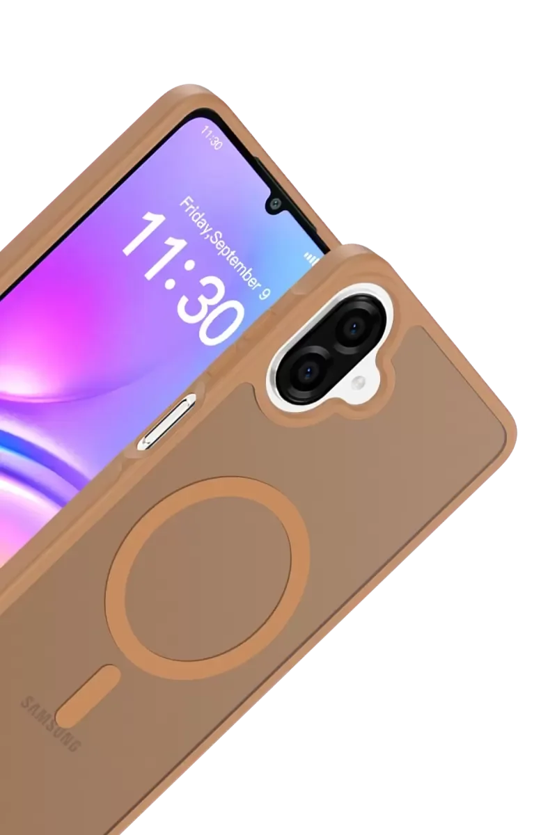 Galaxy A07 4G ile Uyumlu MagSafe Şarj Destekli Kılıf - Çöl Titanyum