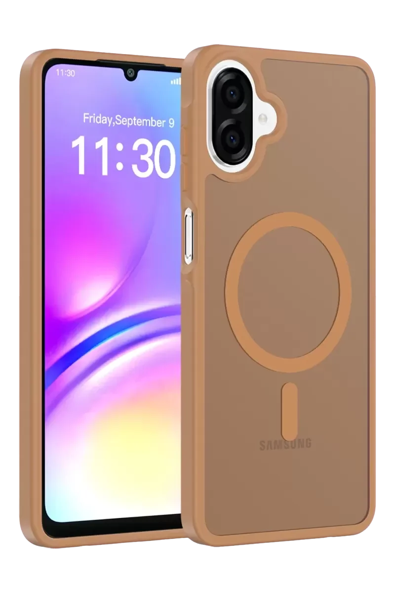 Galaxy A07 4G ile Uyumlu MagSafe Şarj Destekli Kılıf - Çöl Titanyum