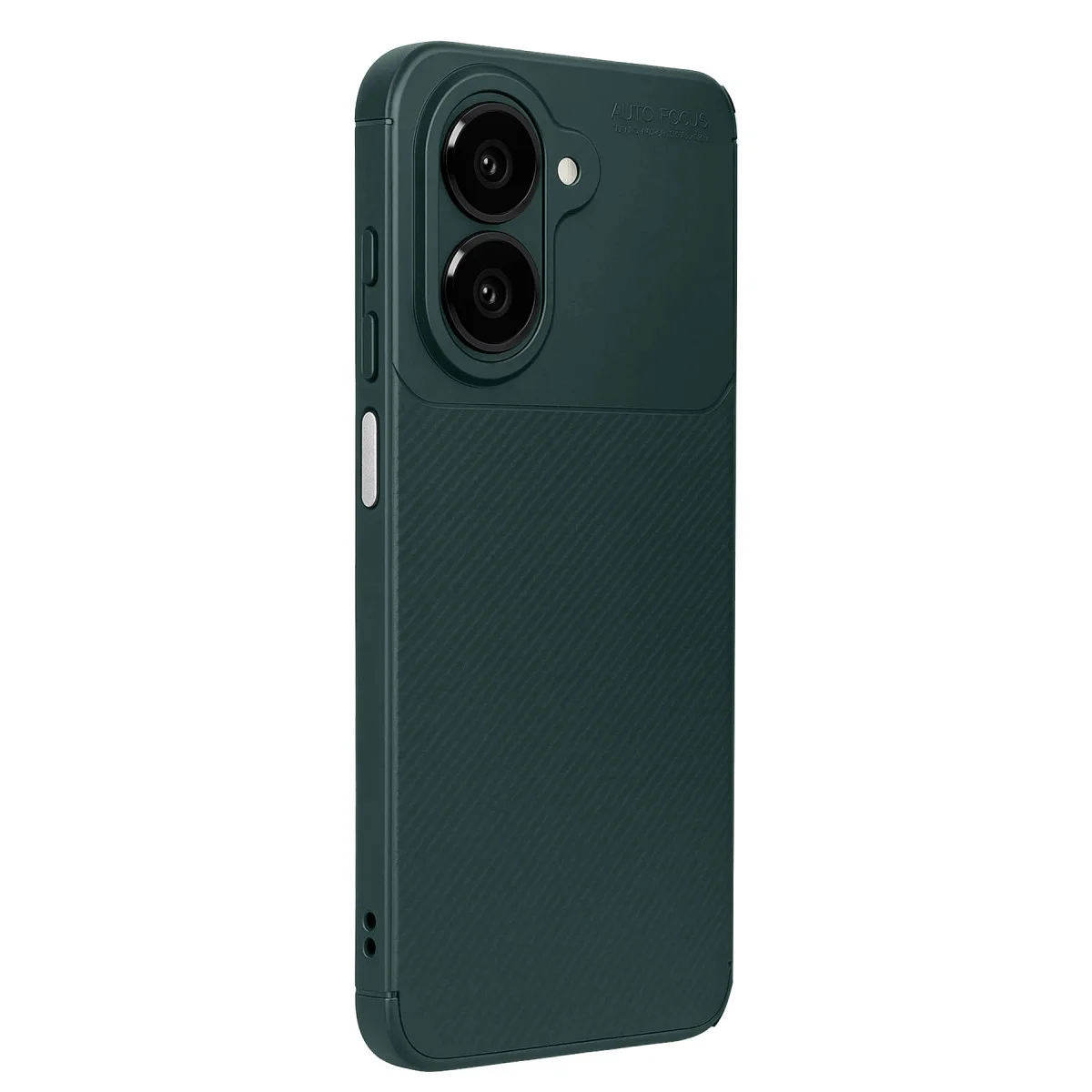 Galaxy A07 4G Karbon Fiber Kapak - Koyu Yeşil Otomatik Odaklı Koruma