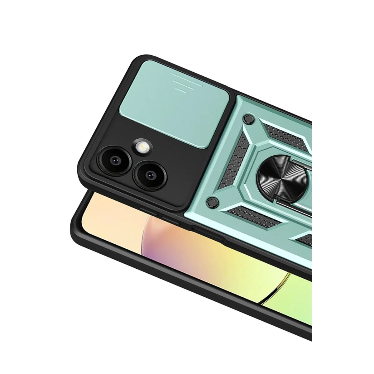 Galaxy A07 4G Lens Korumalı Silikon Kılıf - Yeşil