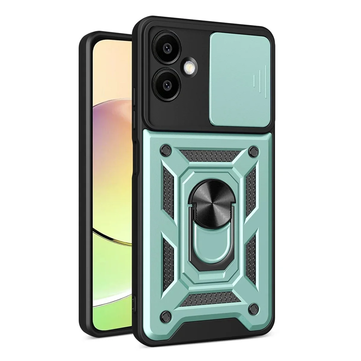 Galaxy A07 4G Lens Korumalı Silikon Kılıf - Yeşil